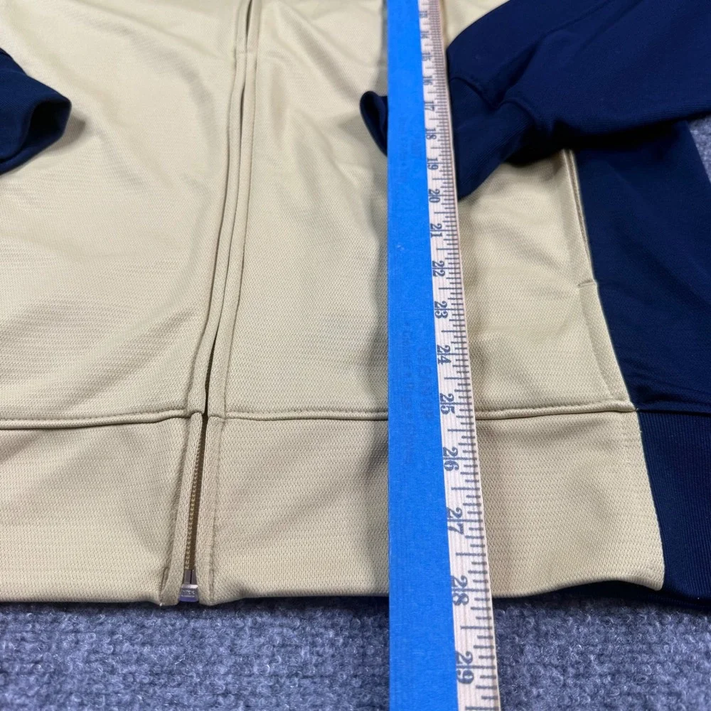 Notre Dame Adidas Track Jacket Mens Large Gold Navy Fighting Irish Climalite Zip